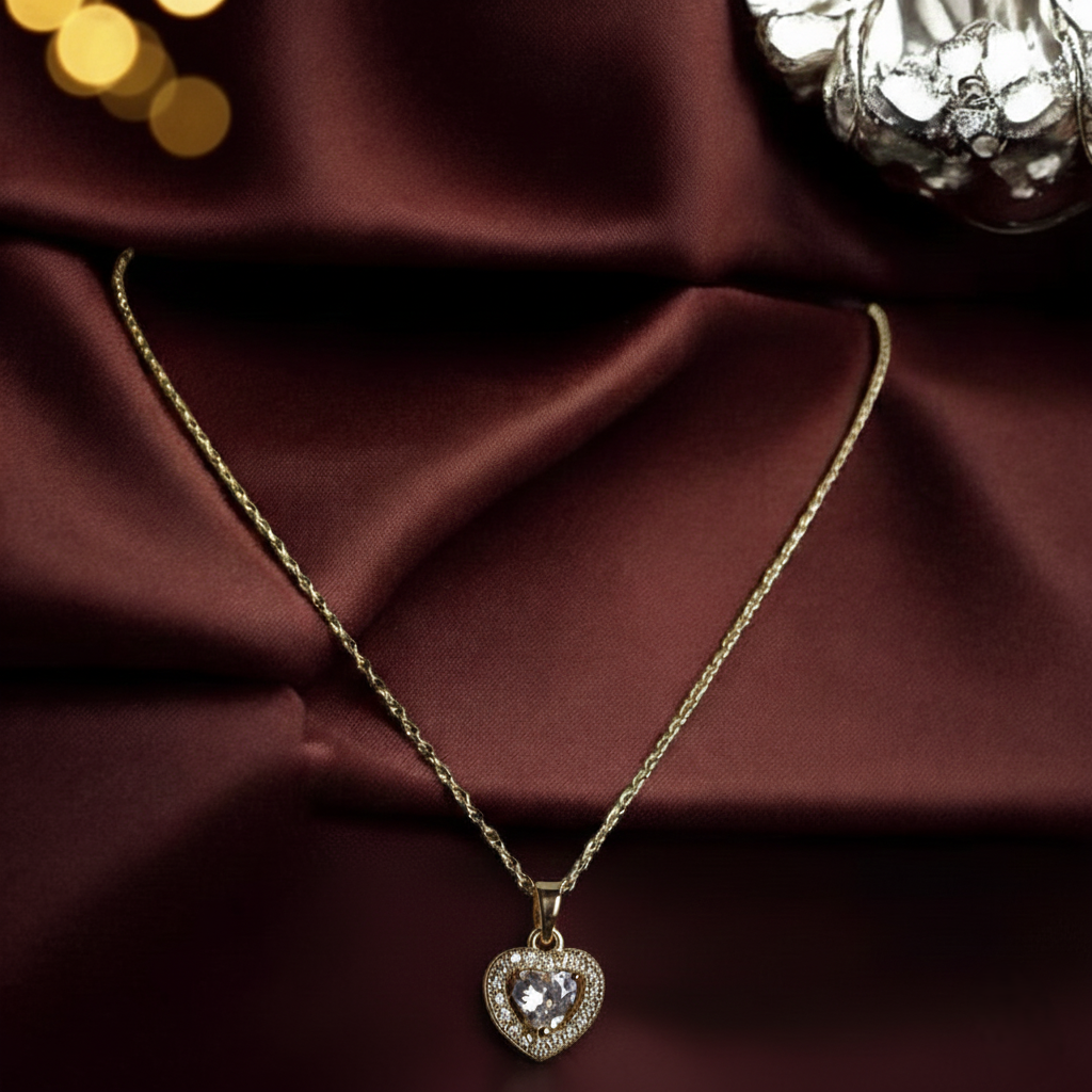 Eternal Heart Pendant Chain - Gold